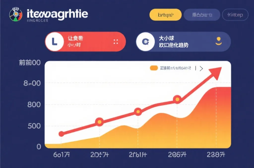 比赛前一小时盘口变化示意图，包含让球、大小球和欧赔的趋势箭头